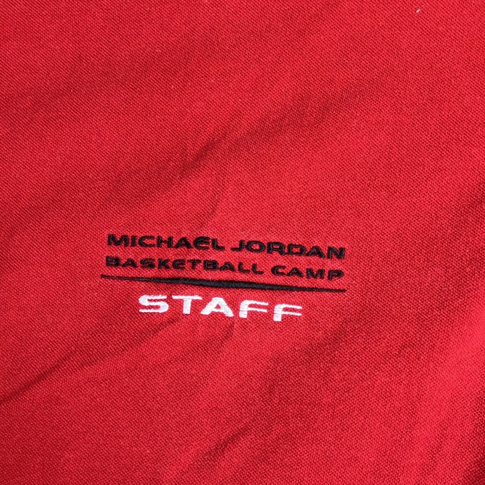 VTG Nike Air Jordan Michael Jordan Basketball Camp Staff Polo Shirt Men’s XL‎ - Picture 2 of 12